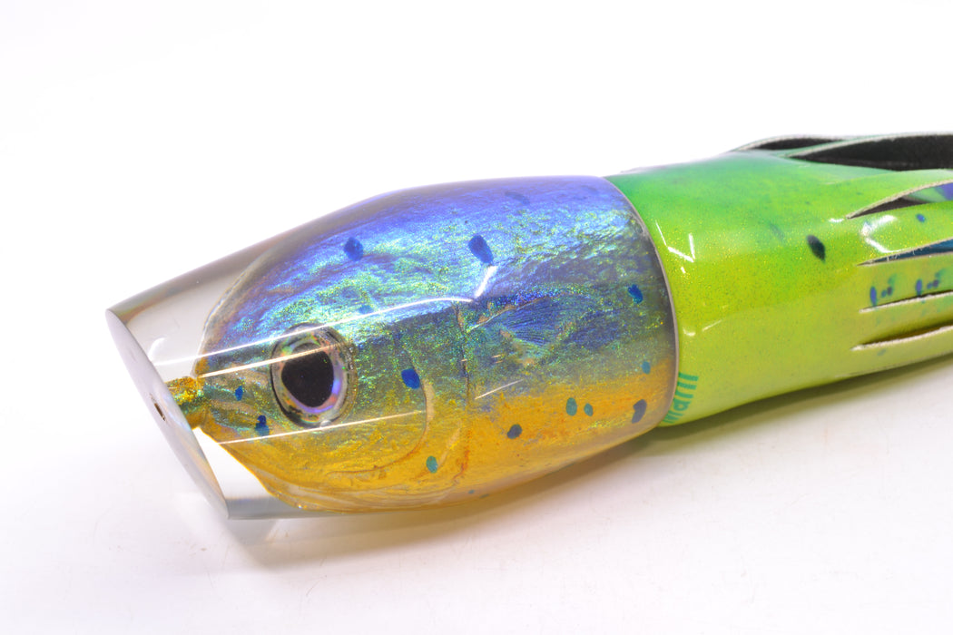Ali'i Kai Lures Golden Mahi Fish Head "Futa" Tahitian Pirate 14" 9oz Fire Tailz Mahi GZE