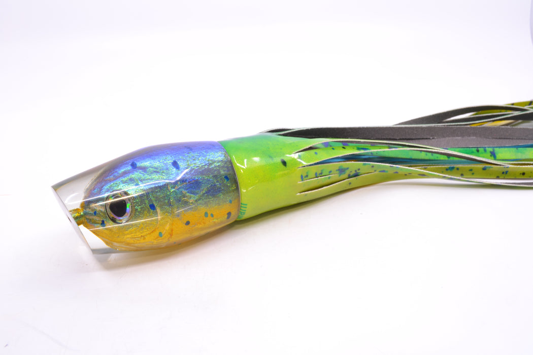 Ali'i Kai Lures Golden Mahi Fish Head "Futa" Tahitian Pirate 14" 9oz Fire Tailz Mahi GZE