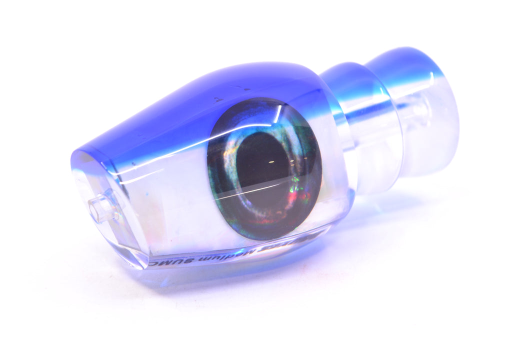 Moyes Lures White MOP Blue Back Taxi Eyes Medium Sumo 12" 3.7oz GZE