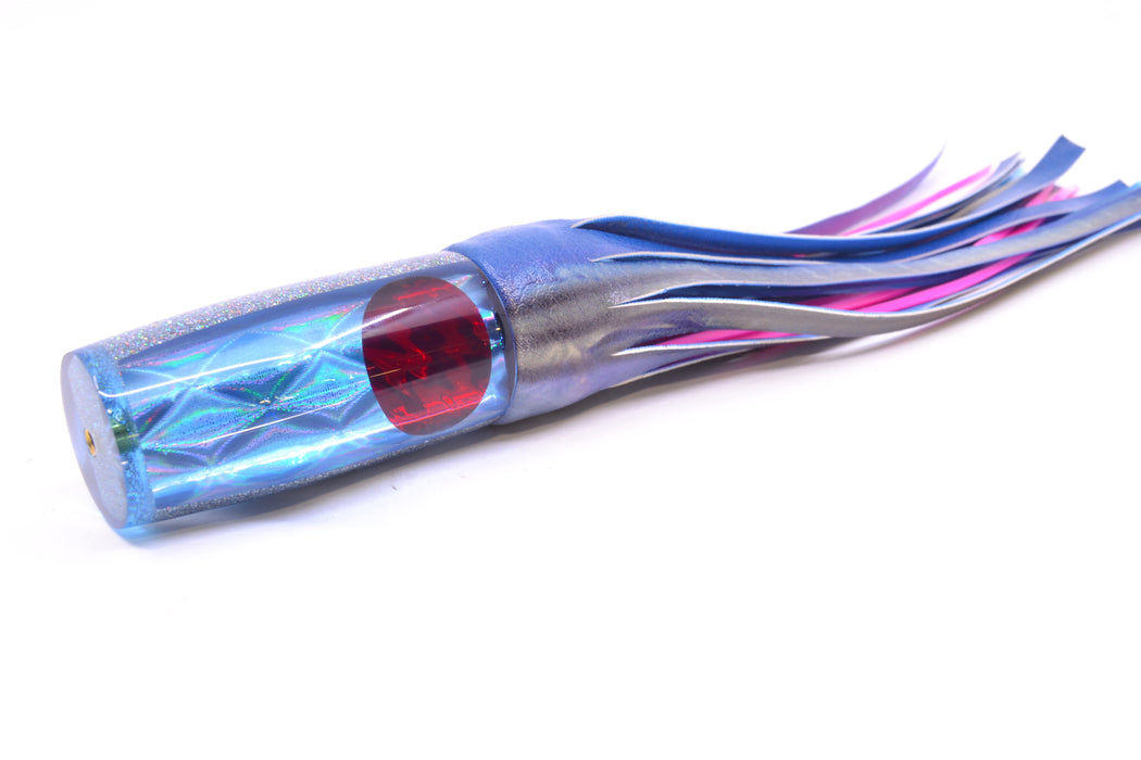 Koya Lures Blue Rainbow Diamond Red Eyes Hard Head 12" 7oz ALV Vinyl Blue Skipjack