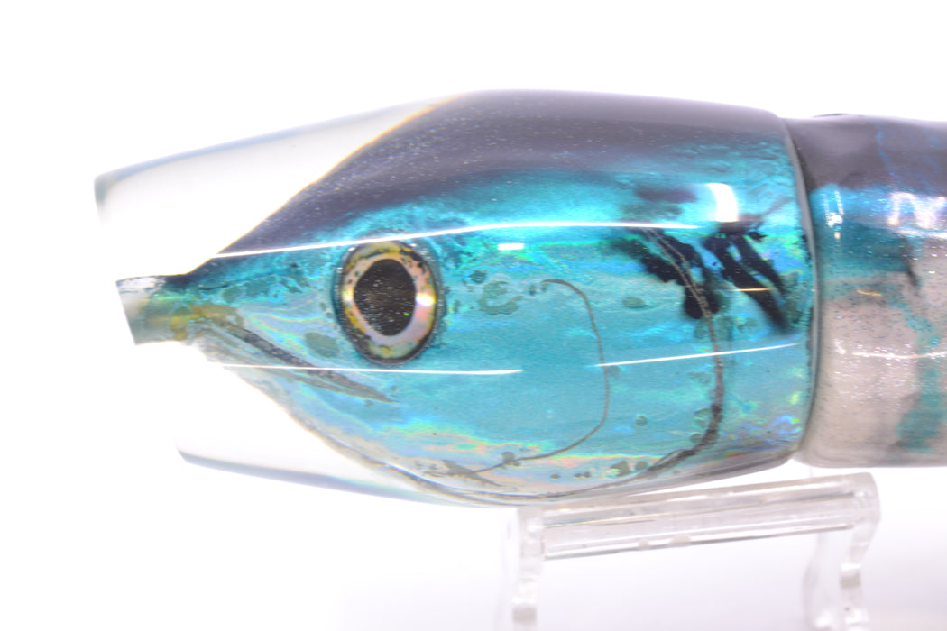 Ali'i Kai Lures Bonito Fish Head "Futa" Tahitian Pirate 14" 9oz Fire Tailz Blue Drip GZE