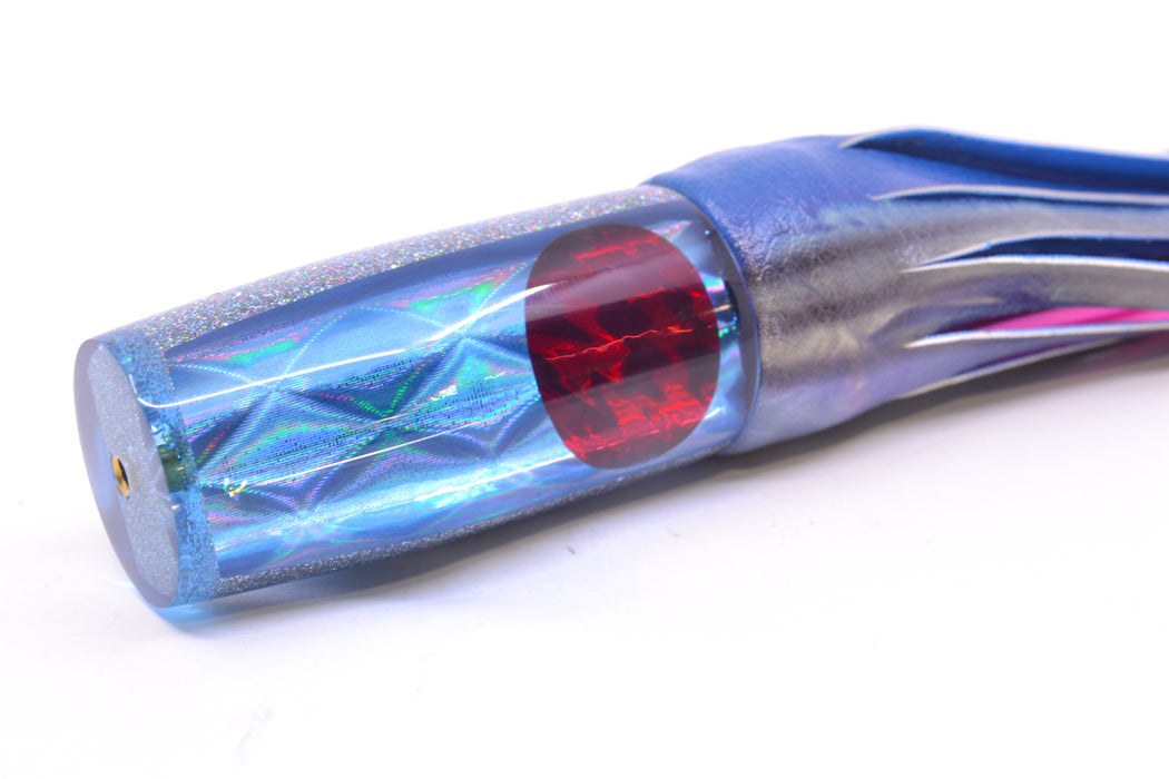 Koya Lures Blue Rainbow Diamond Red Eyes Hard Head 12" 7oz ALV Vinyl Blue Skipjack