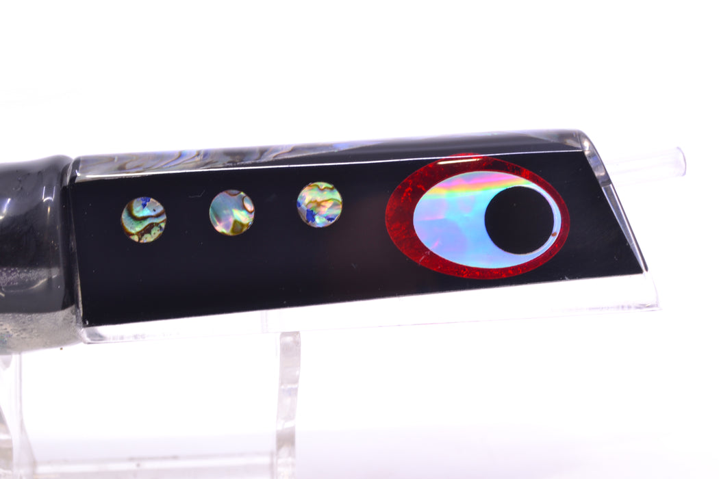 Marlinstar Black-Paua Shell Medium Tomahawk G4 9"+ 5.2oz Skirted Black Skipjack GZE