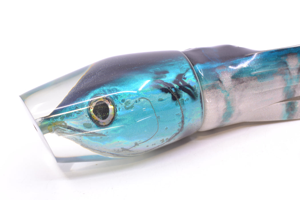 Ali'i Kai Lures Bonito Fish Head "Futa" Tahitian Pirate 14" 9oz Fire Tailz Blue Drip GZE