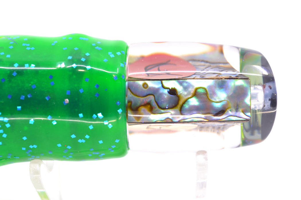 Bonze Lures Paua Shell Red Eyes Undertaker 9" 5.2oz Skirted Mahi