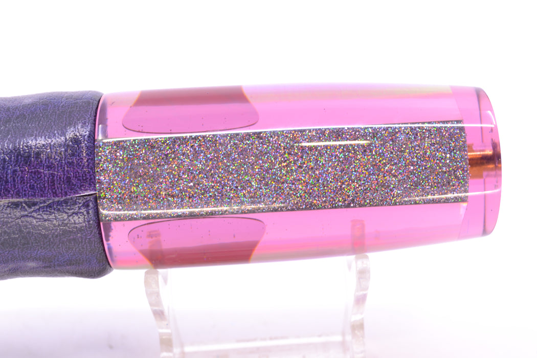 Koya Lures Purple Rainbow Red Eyes Hard Head 12" 7oz ALV Vinyl Purple Skipjack