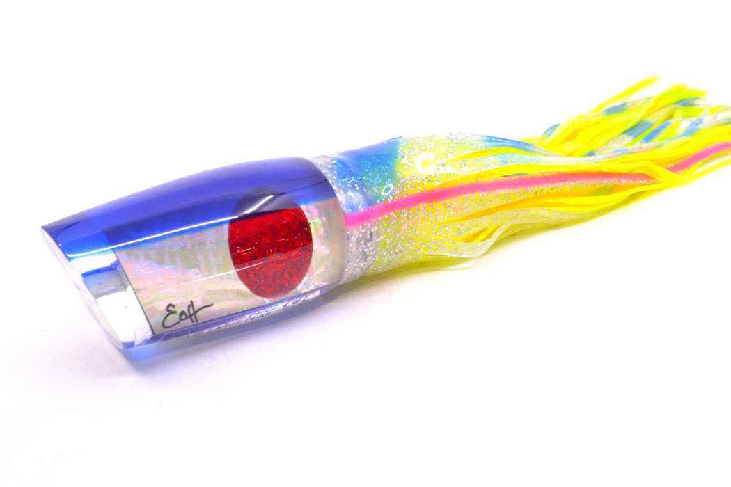 Marlin Magic White Awabi Blue Back Red Eyes Large Pear 12" 11oz Skirted Holo & Blue Bars