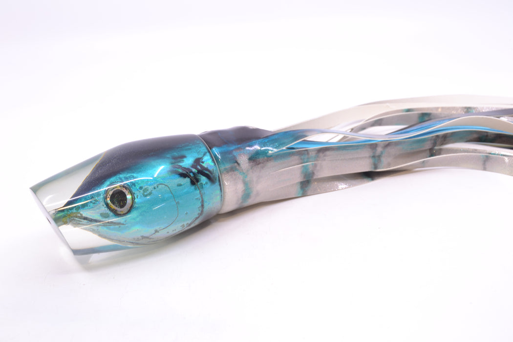Ali'i Kai Lures Bonito Fish Head "Futa" Tahitian Pirate 14" 9oz Fire Tailz Blue Drip GZE