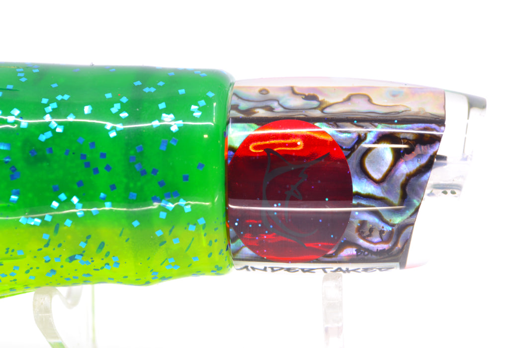 Bonze Lures Paua Shell Red Eyes Undertaker 9" 5.2oz Skirted Mahi