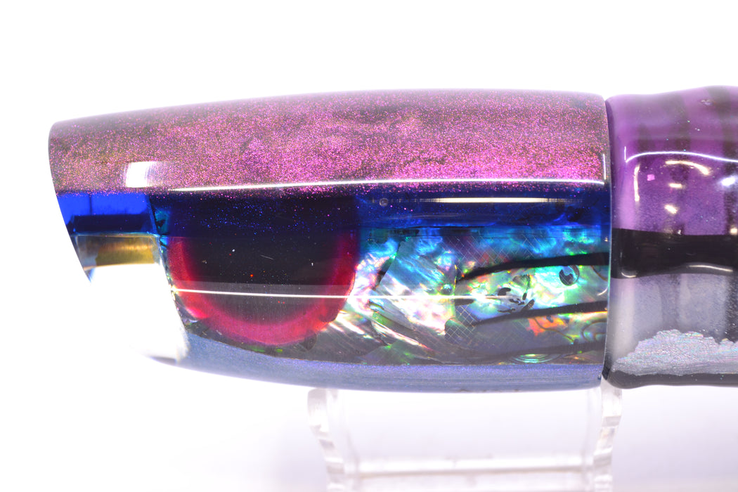Ali'i Kai Lures "Skipjack" Blue-Purple Abalone Purple-Blue Back Yakuza 14" 10.8oz BOM Skirted