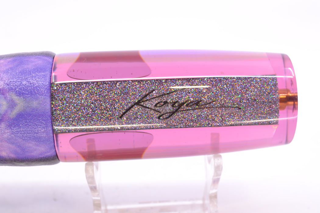 Koya Lures Purple Rainbow Red Eyes Hard Head 12" 7oz ALV Vinyl Purple Skipjack