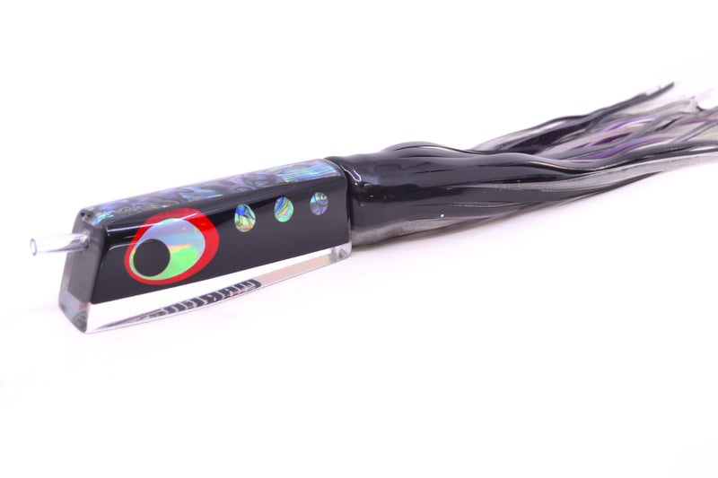 Marlinstar Black-Paua Shell Medium Tomahawk G4 9"+ 5.2oz Skirted Black Skipjack