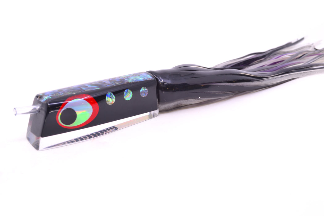 Marlinstar Black-Paua Shell Medium Tomahawk G4 9"+ 5.2oz Skirted Black Skipjack GZE