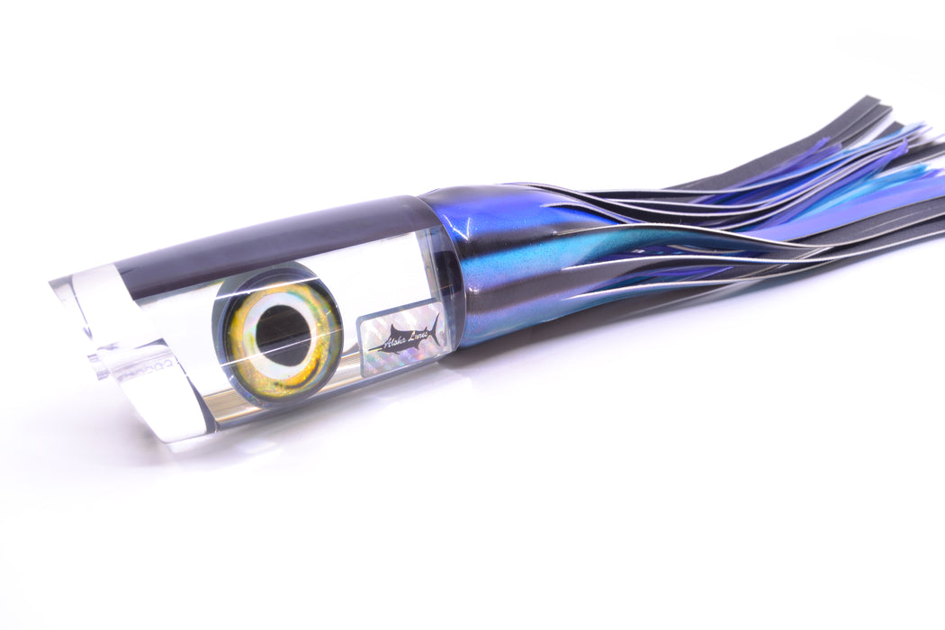 Aloha Lures Clear Mirrored Black Back Taxi Eyes Smash Bait 14" 12.2oz FT Vinyl Skipjack GZE