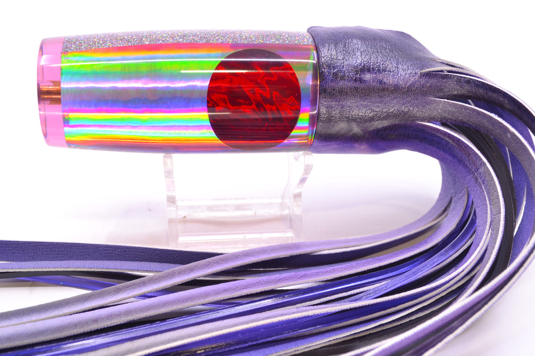 Koya Lures Purple Rainbow Red Eyes Hard Head 12" 7oz ALV Vinyl Purple Skipjack