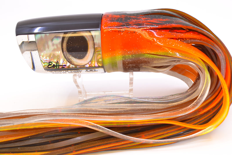 Marlin Magic White Abalone Black Back Taxi Eyes Henry 12" 11.5oz Skirted Kajiki
