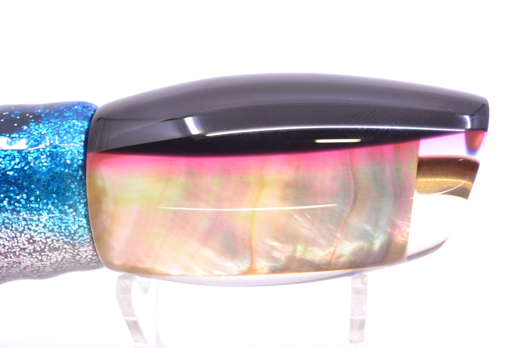 Crampton Baits Real Tahitian MOP Black-Pink Back No Eyes Apahu 12" 7.8oz Skirted