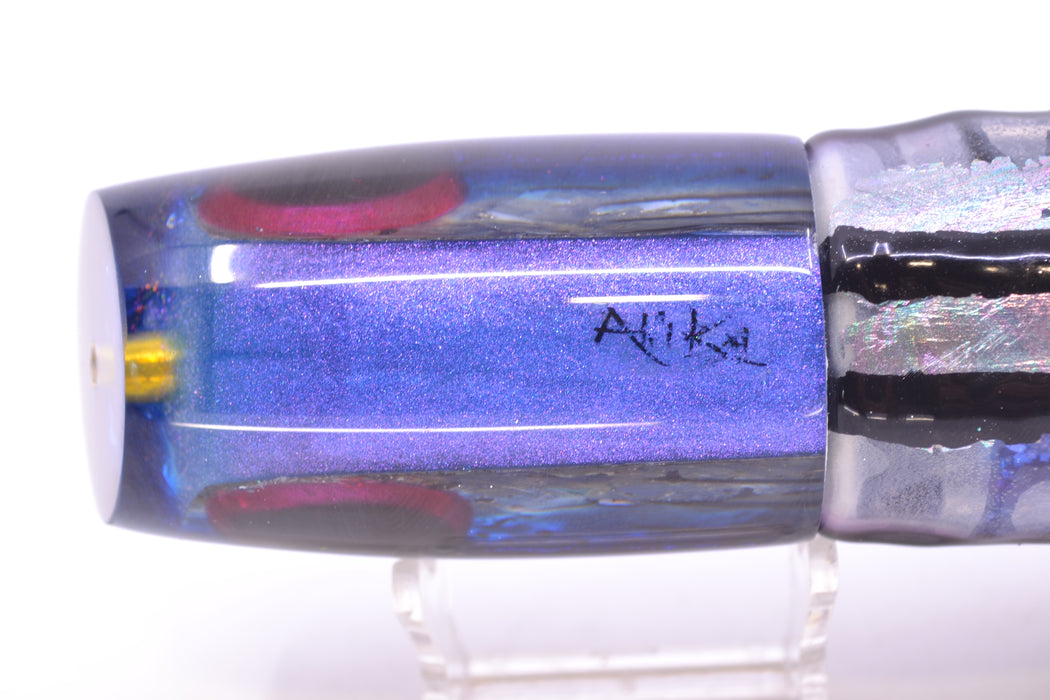 Ali'i Kai Lures "Skipjack" Blue-Purple Abalone Purple-Blue Back Yakuza 14" 10.8oz BOM Skirted