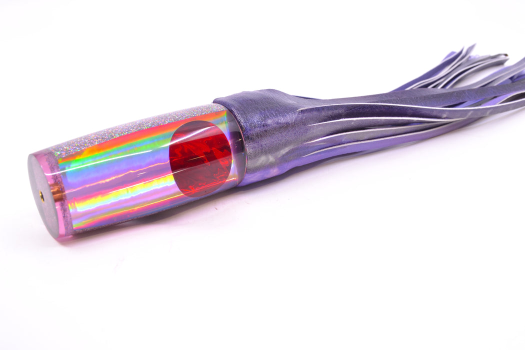 Koya Lures Purple Rainbow Red Eyes Hard Head 12" 7oz ALV Vinyl Purple Skipjack