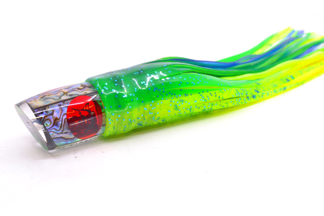 Bonze Lures Paua Shell Red Eyes Undertaker 9" 5.2oz Skirted Mahi