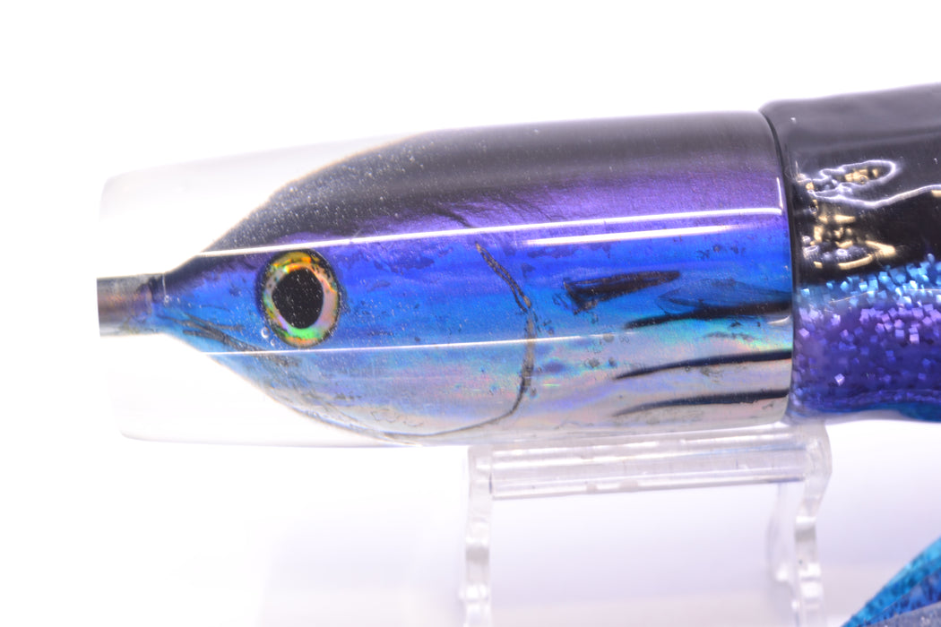 Ali'i Kai Lures Skipjack/Aku Medium Hard Head 12" 9oz Skirted Black-Purple-Blue GZE