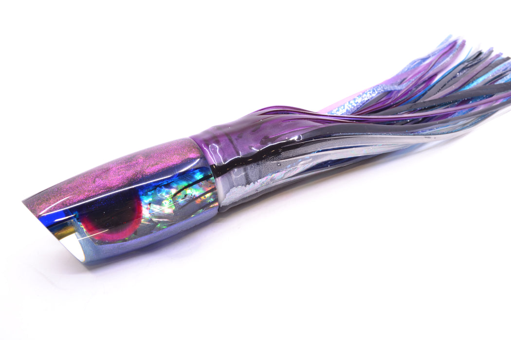 Ali'i Kai Lures "Skipjack" Blue-Purple Abalone Purple-Blue Back Yakuza 14" 10.8oz BOM Skirted