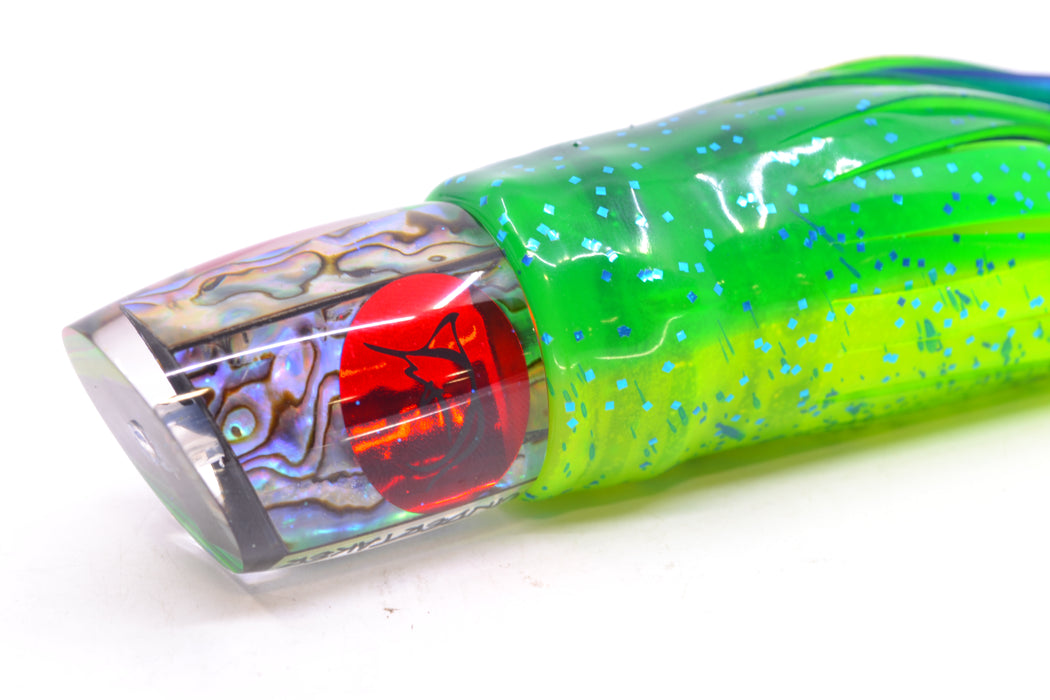 Bonze Lures Paua Shell Red Eyes Undertaker 9" 5.2oz Skirted Mahi