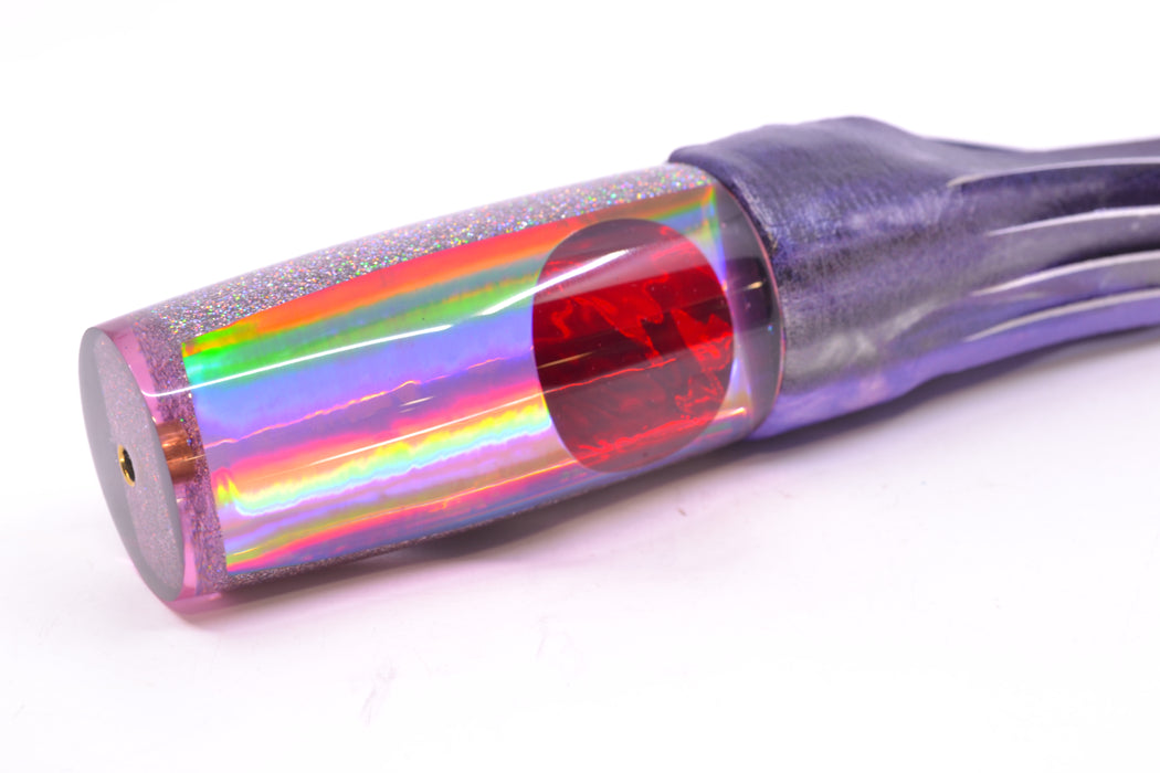 Koya Lures Purple Rainbow Red Eyes Hard Head 12" 7oz ALV Vinyl Purple Skipjack