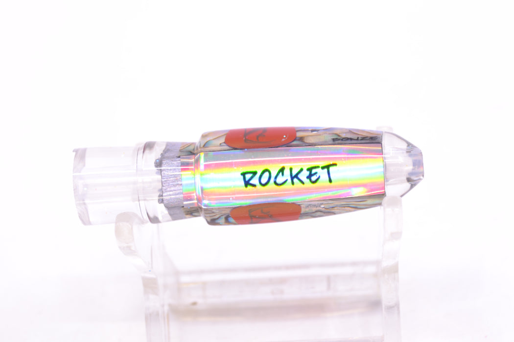 Bonze Lures Paua Shell Red Eyes Rocket 5" 1oz GZE