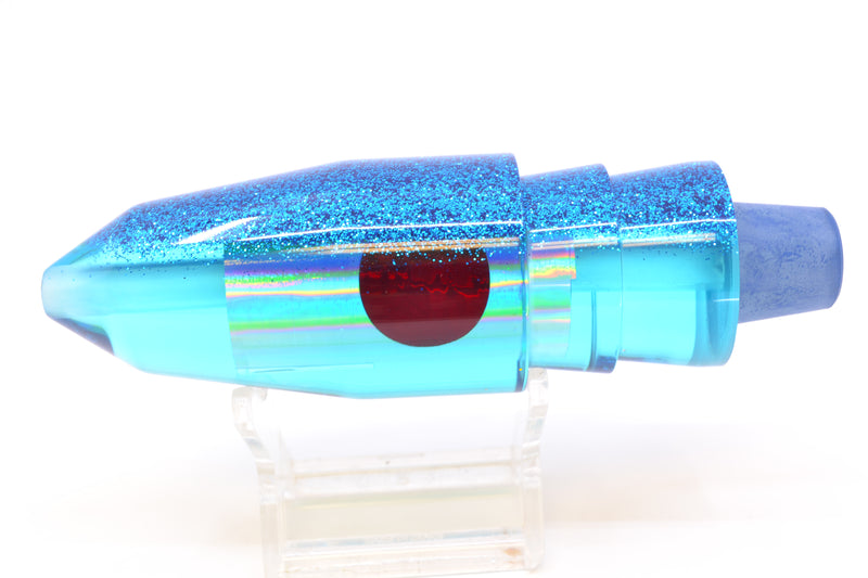 TANTRUM Lures Ice Blue Rainbow Blue Glitter Back Red Eyes Large Bullet 12" 7.5oz GZE