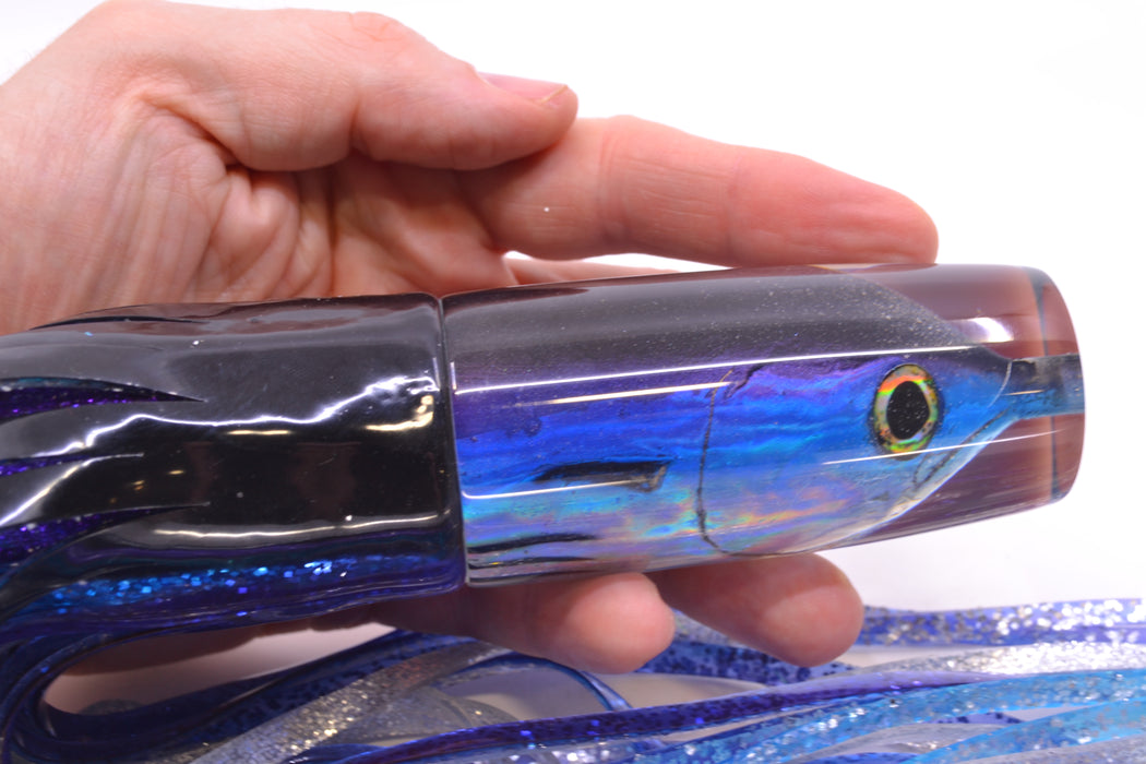 Ali'i Kai Lures Skipjack/Aku Medium Hard Head 12" 9oz Skirted Black-Purple-Blue GZE