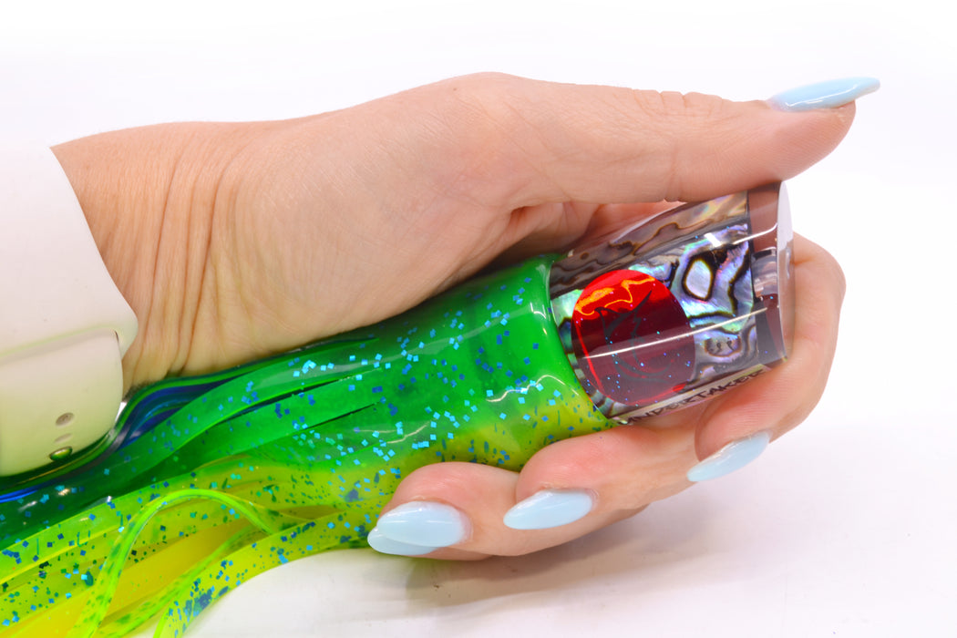 Bonze Lures Paua Shell Red Eyes Undertaker 9" 5.2oz Skirted Mahi
