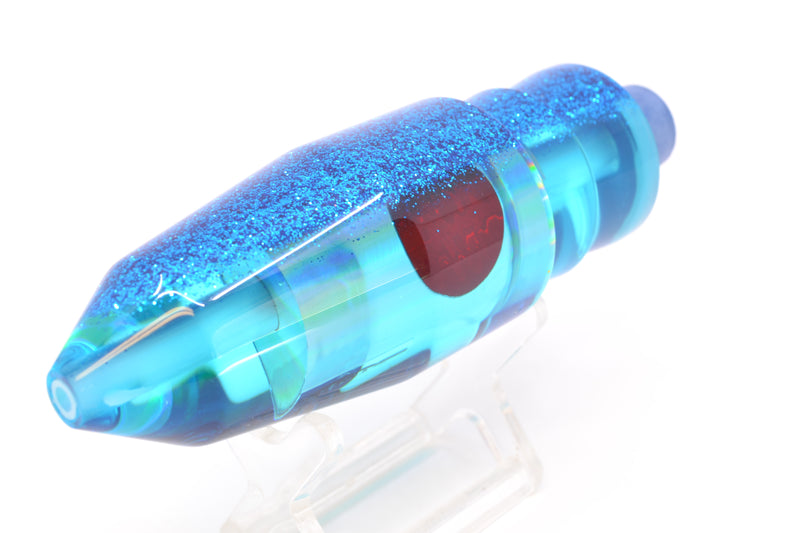 TANTRUM Lures Ice Blue Rainbow Blue Glitter Back Red Eyes Large Bullet 12" 7.5oz GZE