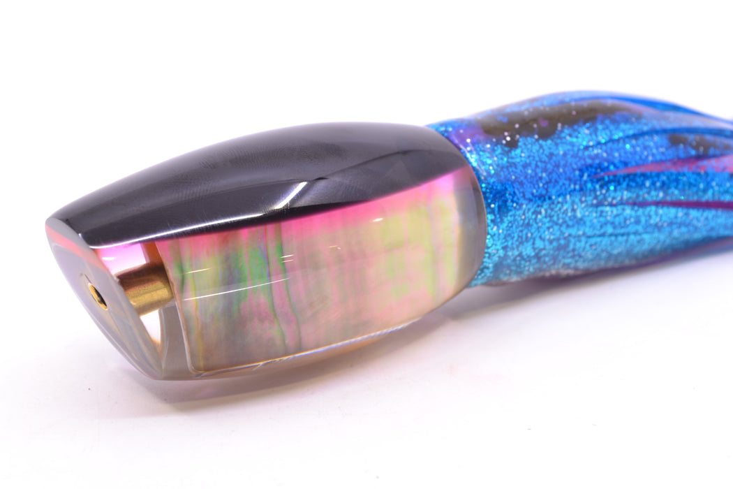 Crampton Baits Real Tahitian MOP Black-Pink Back No Eyes Apahu 12" 7.8oz Skirted