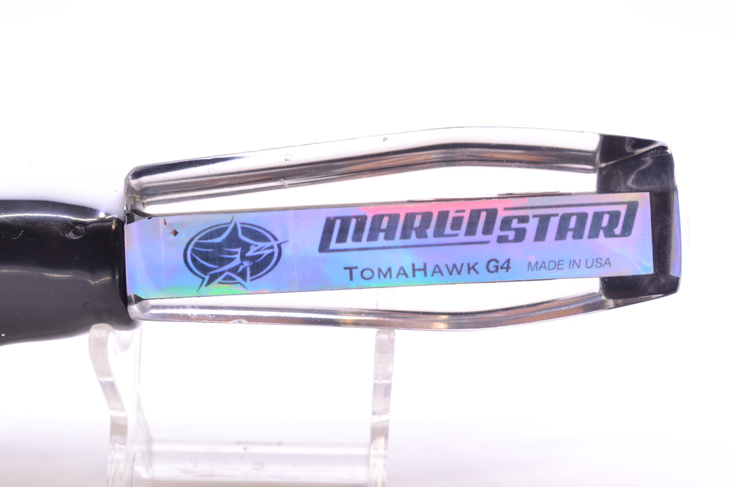 Marlinstar Black Pearl Medium Tomahawk G4 9"+ 5.2oz Skirted White Aurora-Black GZE
