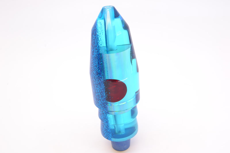 TANTRUM Lures Ice Blue Rainbow Blue Glitter Back Red Eyes Large Bullet 12" 7.5oz GZE