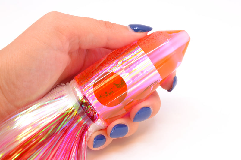 TANTRUM Lures Pink Rainbow Red Back Large Bullet 12" 9oz EZ Flash White-Red Stripe GZE