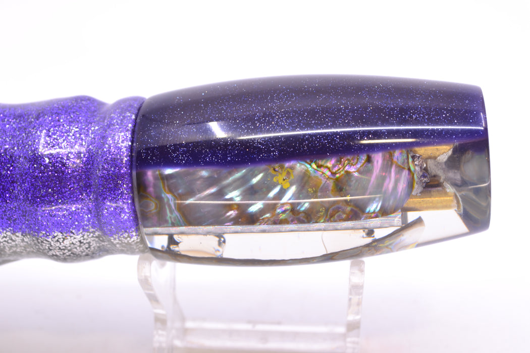 Coggin Lures Real Abalone Purple Back 4-Hole Copalure Invert 12" 12oz Skirted