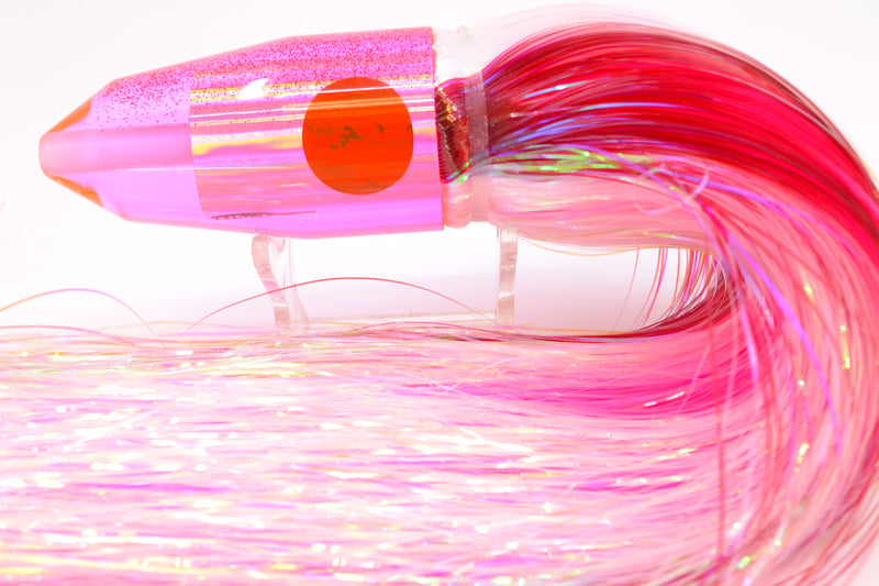TANTRUM Lures Pink Rainbow Red Back Large Bullet 12" 9oz EZ Flash White-Red Stripe GZE