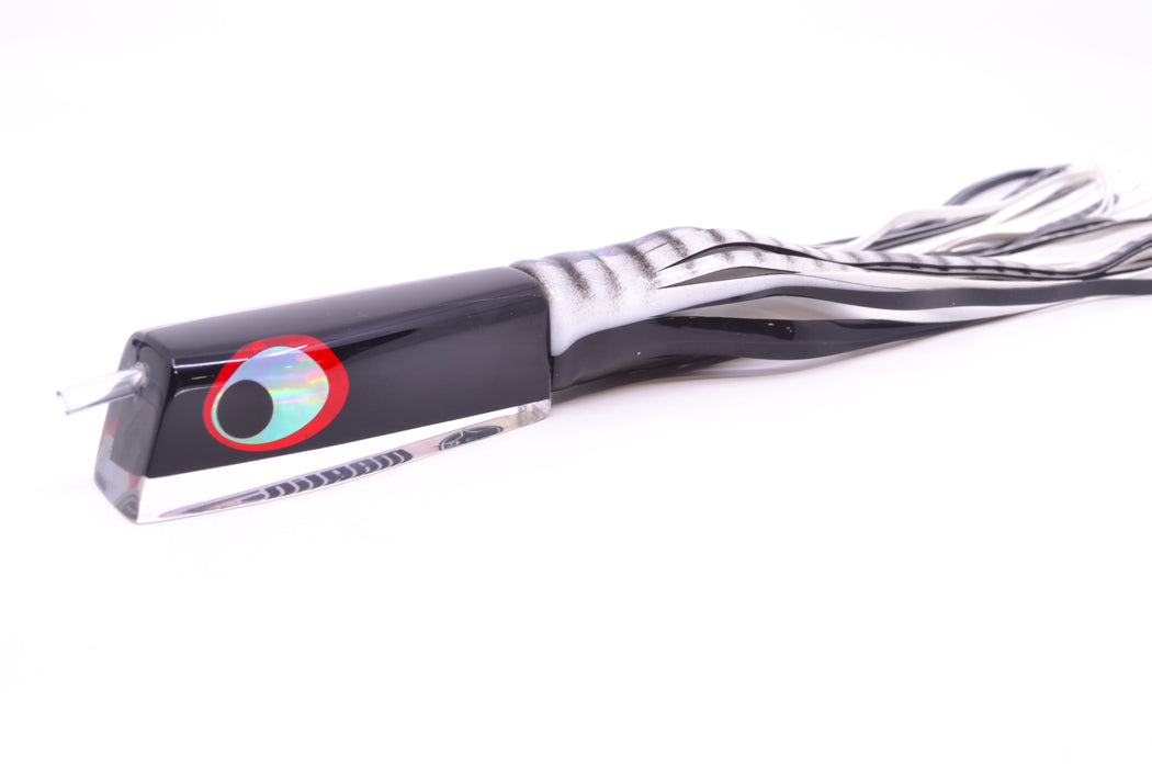 Marlinstar Black Pearl Medium Tomahawk G4 9"+ 5.2oz Skirted White Aurora-Black GZE