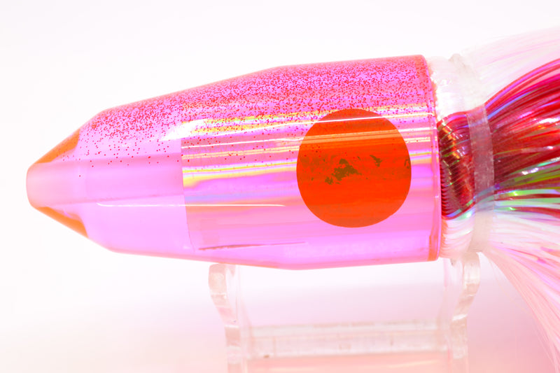 TANTRUM Lures Pink Rainbow Red Back Large Bullet 12" 9oz EZ Flash White-Red Stripe GZE