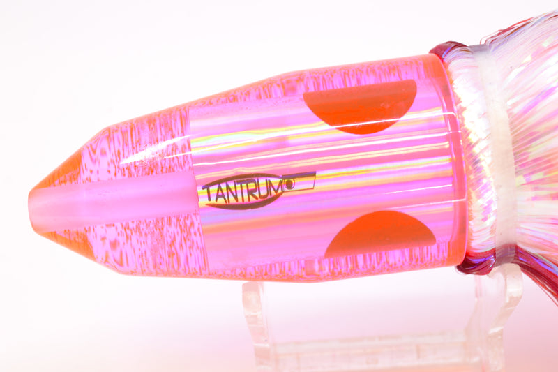 TANTRUM Lures Pink Rainbow Red Back Large Bullet 12" 9oz EZ Flash White-Red Stripe GZE