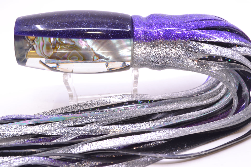 Coggin Lures Real Abalone Purple Back 4-Hole Copalure Invert 12" 12oz Skirted