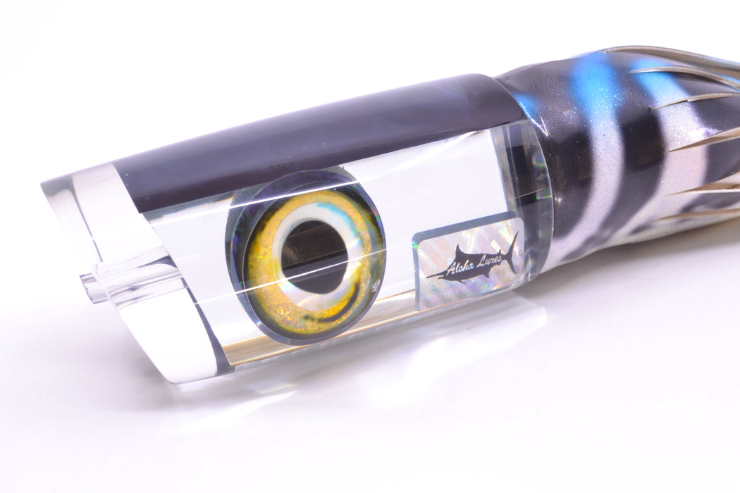 Aloha Lures Clear Mirrored Black Back Taxi Eyes Smash Bait 14" 12.2oz FT Vinyl Wahoo GZE
