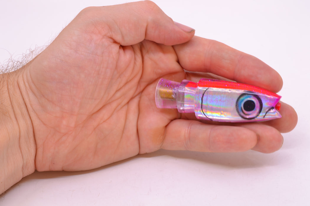 Aloha Lures Silver Rainbow Pink Glitter Back Small Super Ninja 7" 2.7oz