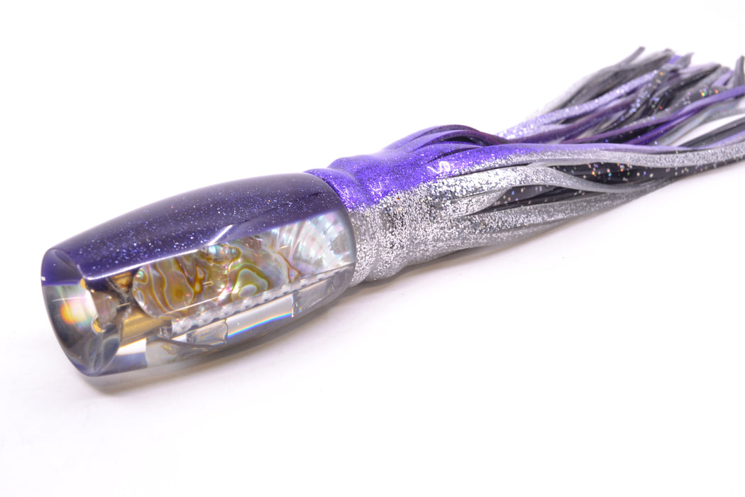 Coggin Lures Real Abalone Purple Back 4-Hole Copalure Invert 12" 12oz Skirted