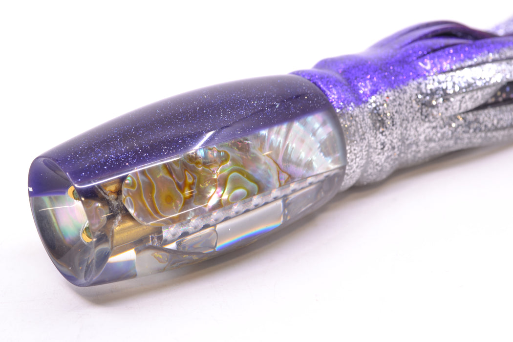 Coggin Lures Real Abalone Purple Back 4-Hole Copalure Invert 12" 12oz Skirted
