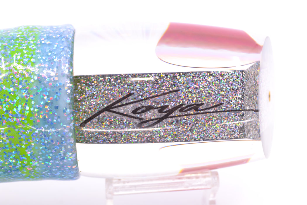 Koya Lures Silver Rainbow Starburst Red Eyes XL 861 16" 19oz BOM Skirted Ice Blue-Rainbow
