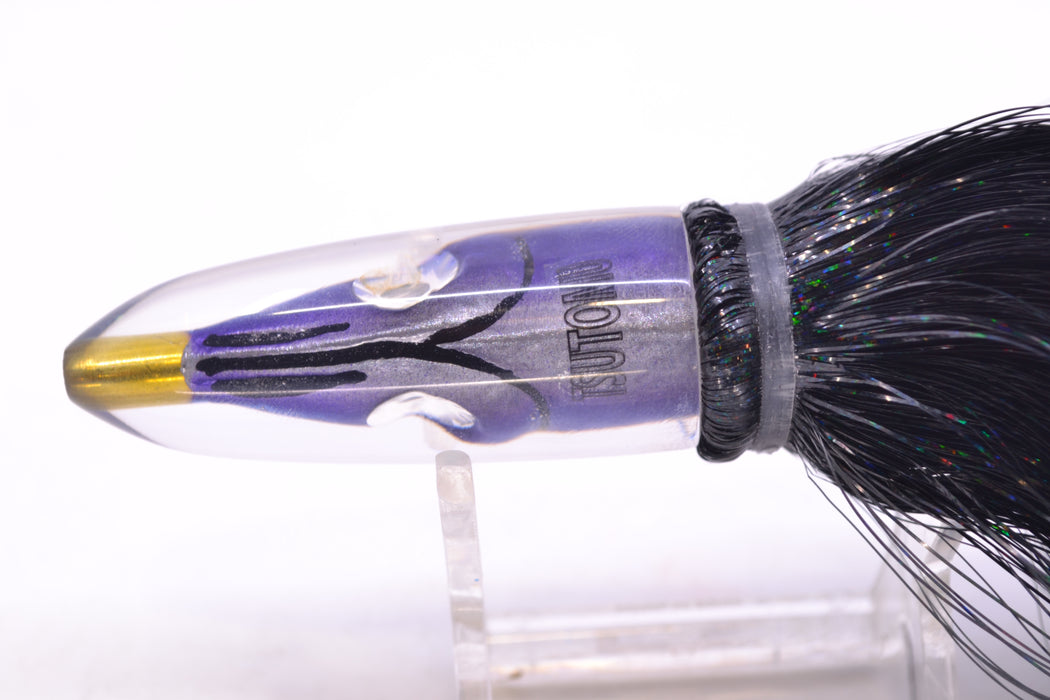Tsutomu Lures Black-Purple-Silver Fish Head Poke Bullet 6" 2.8oz Strobez Black/Purple GZE