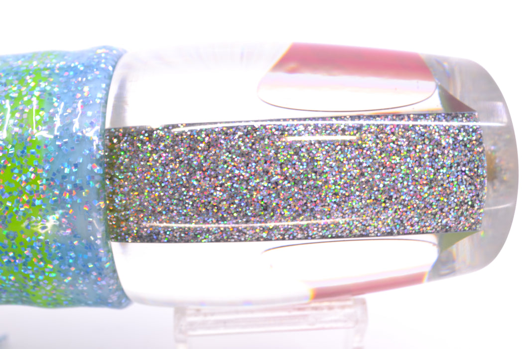 Koya Lures Silver Rainbow Starburst Red Eyes XL 861 16" 19oz BOM Skirted Ice Blue-Rainbow